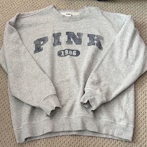 PINK Victoria's Secret Heather Gray Crewneck Sweater